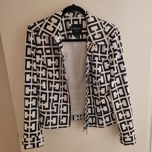 Insight Women's Black and White Geometric Blazer